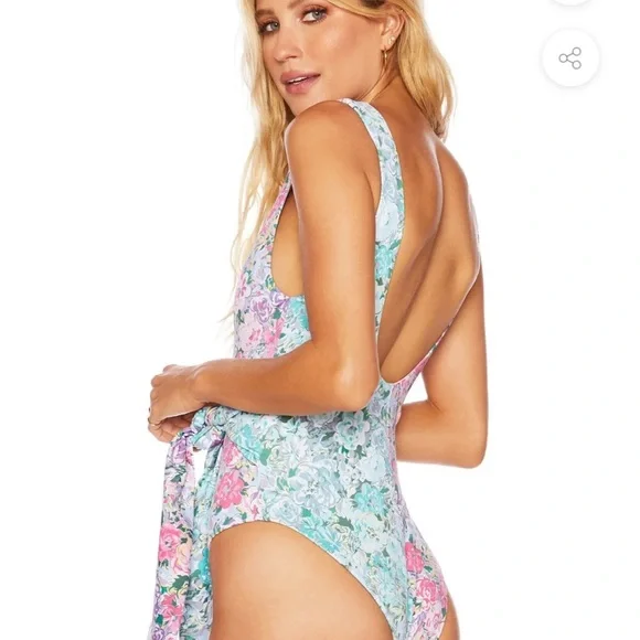 Beach Riot Pastel Floral One Piece Swimsuit - Picture 2 of 7